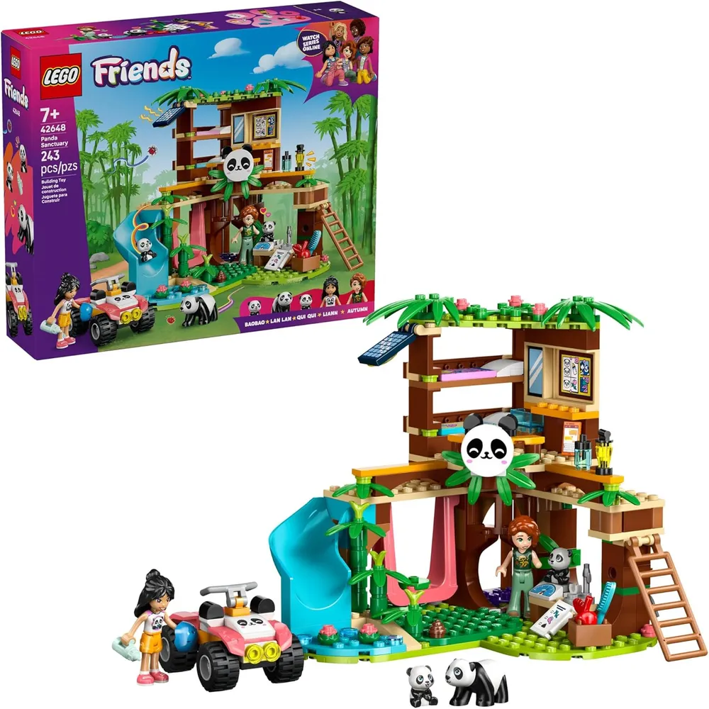Lego Friends Santuario de Pandas, juguete de construcción y cuidado de animales