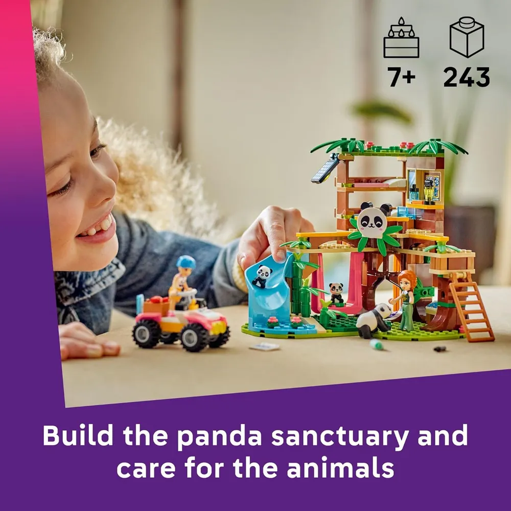 Lego Friends Santuario de Pandas, juguete de construcción y cuidado de animales