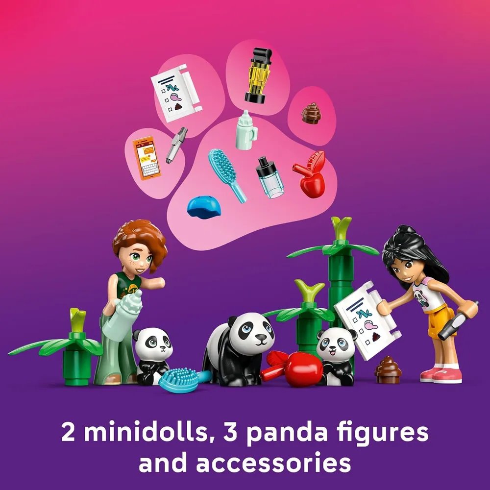Lego Friends Santuario de Pandas, juguete de construcción y cuidado de animales