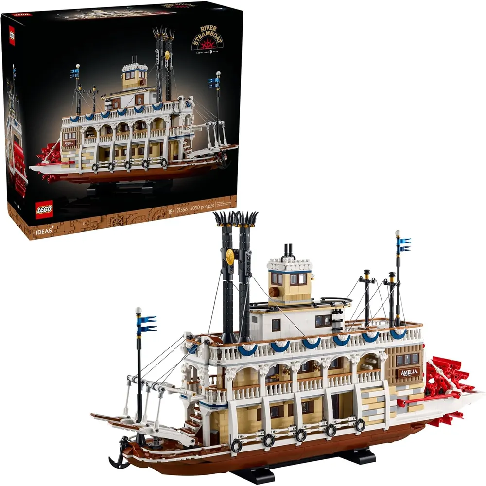 Lego Ideas Barco de vapor fluvial, kit de construcción para adultos