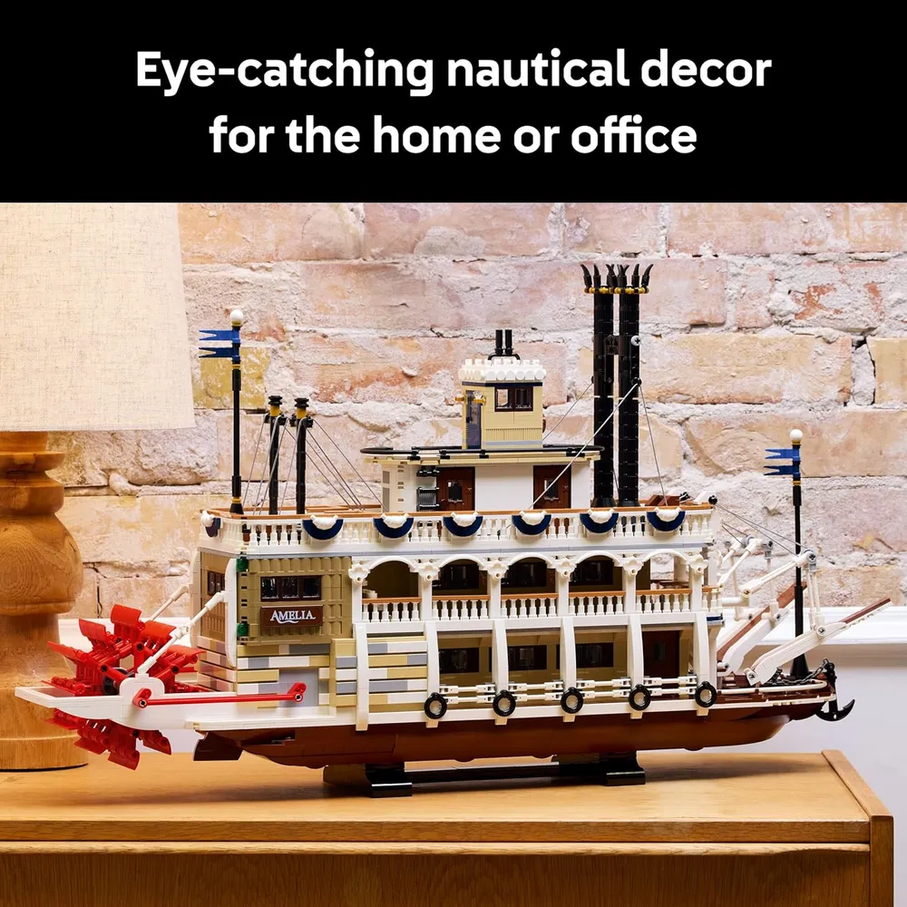 Lego Ideas Barco de vapor fluvial, kit de construcción para adultos