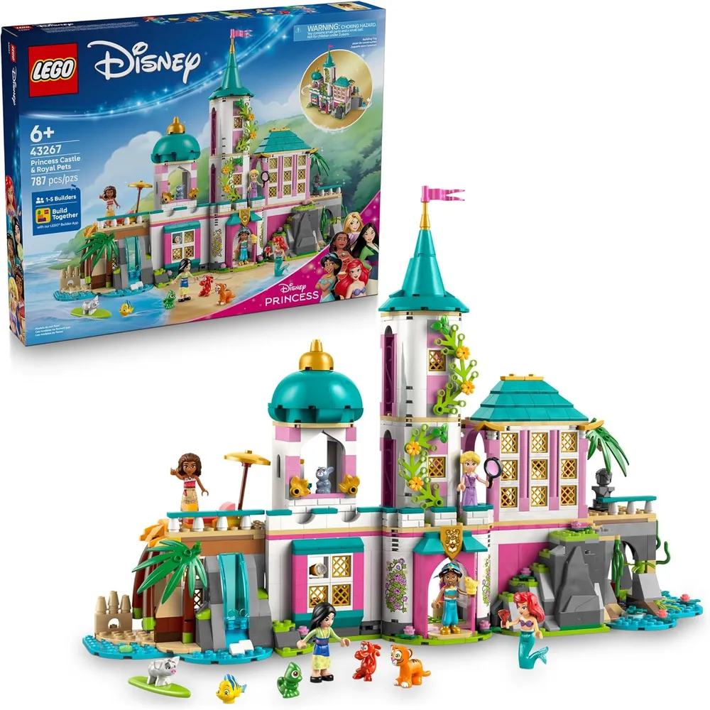 Castillo de princesas Disney Lego, incluye Ariel, Rapunzel, Jasmine y más