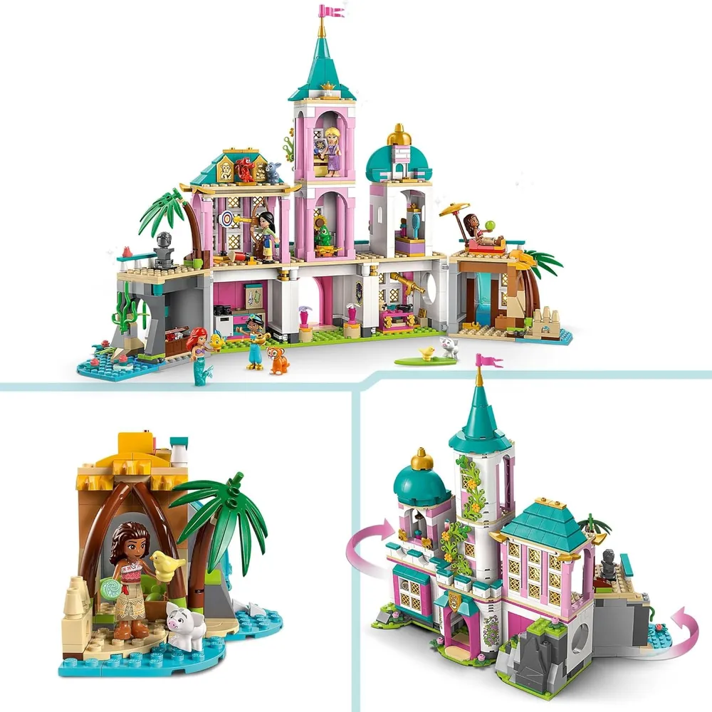 Castillo de princesas Disney Lego, incluye Ariel, Rapunzel, Jasmine y más