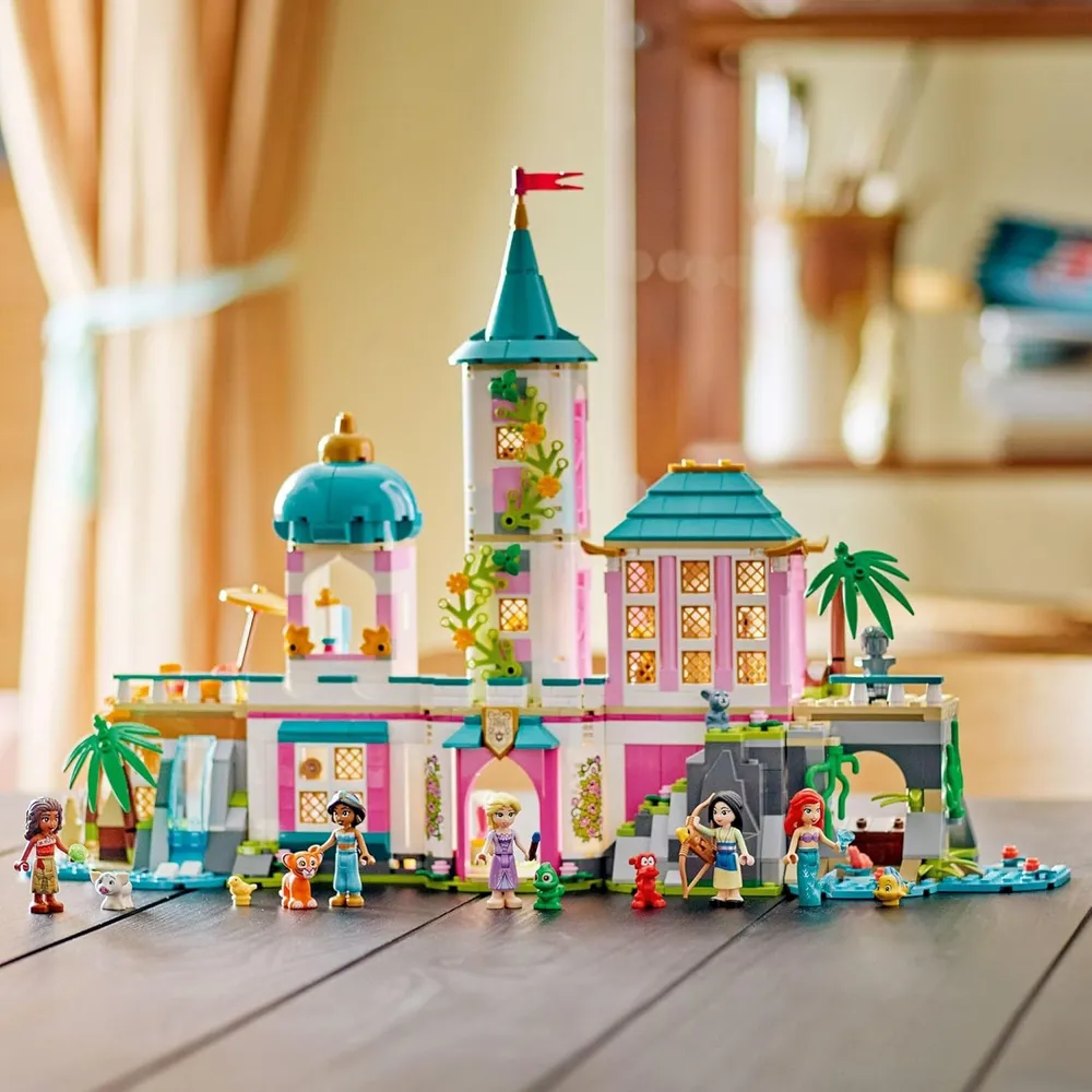 Castillo de princesas Disney Lego, incluye Ariel, Rapunzel, Jasmine y más