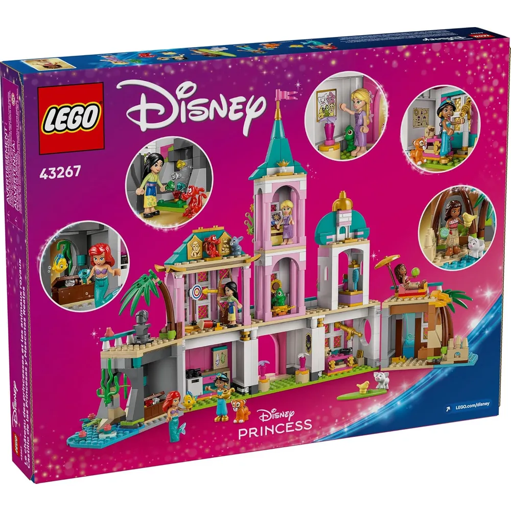 Castillo de princesas Disney Lego, incluye Ariel, Rapunzel, Jasmine y más
