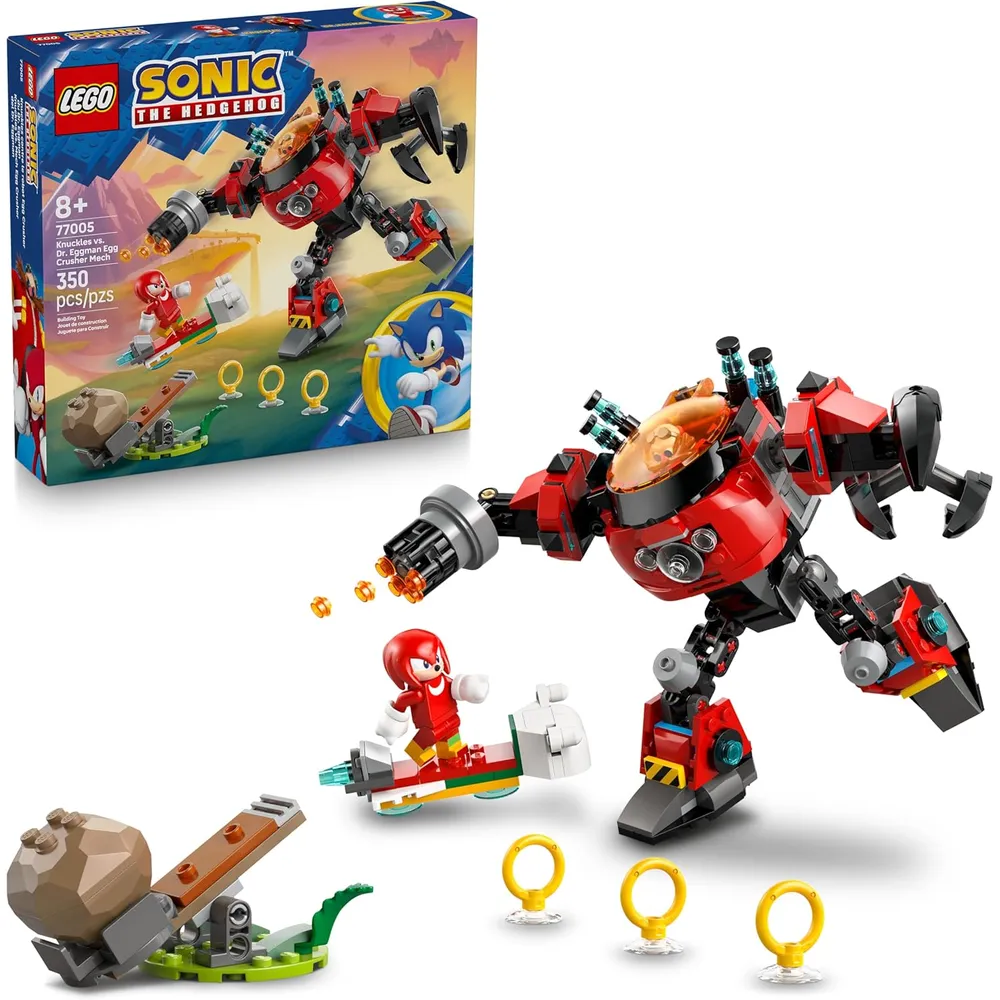 Lego Sonic Knuckles vs Dr. Eggman, set de construcción con robot y minifiguras