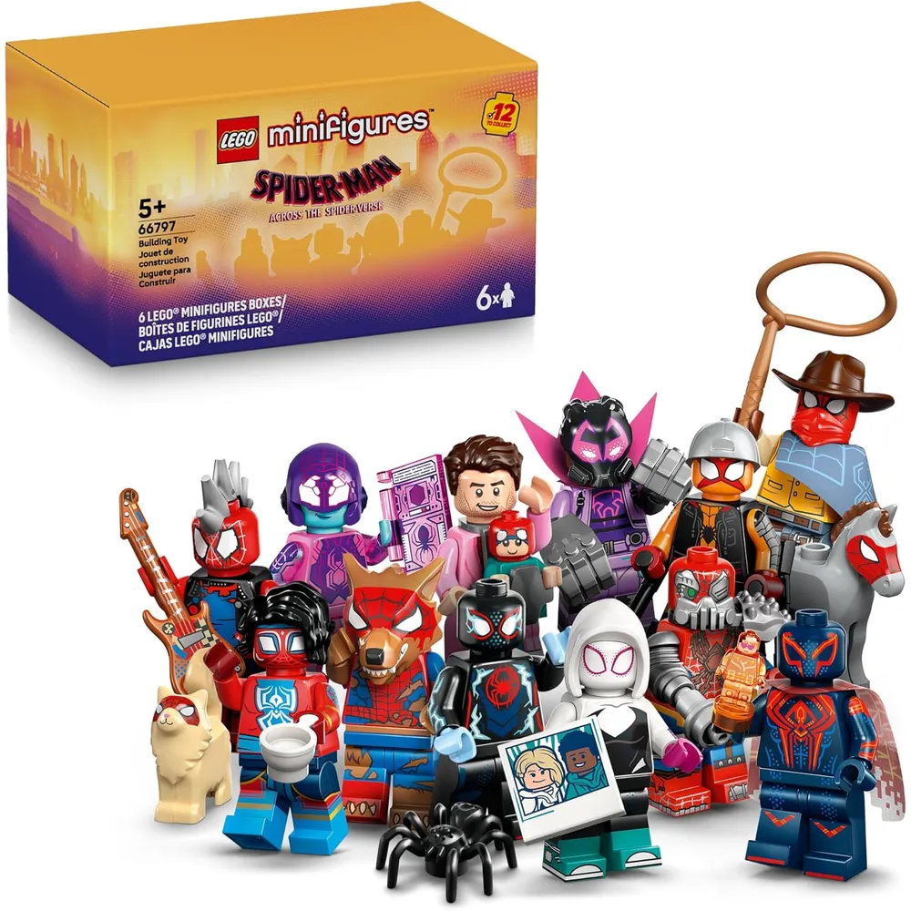 Lego Spider-Man Spider-Verse, paquete de 6 minifiguras para niños