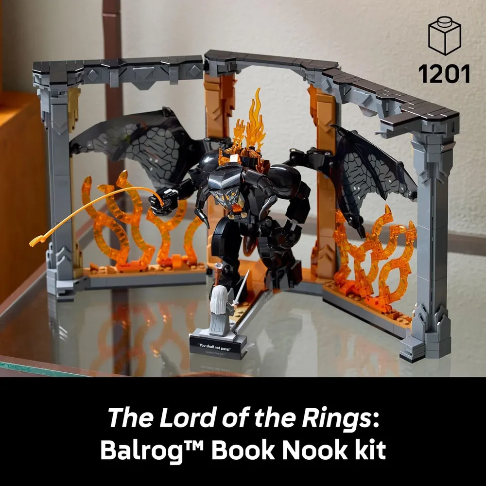 Lego Icons El Señor de los Anillos Rincón Balrog, set DIY para adultos