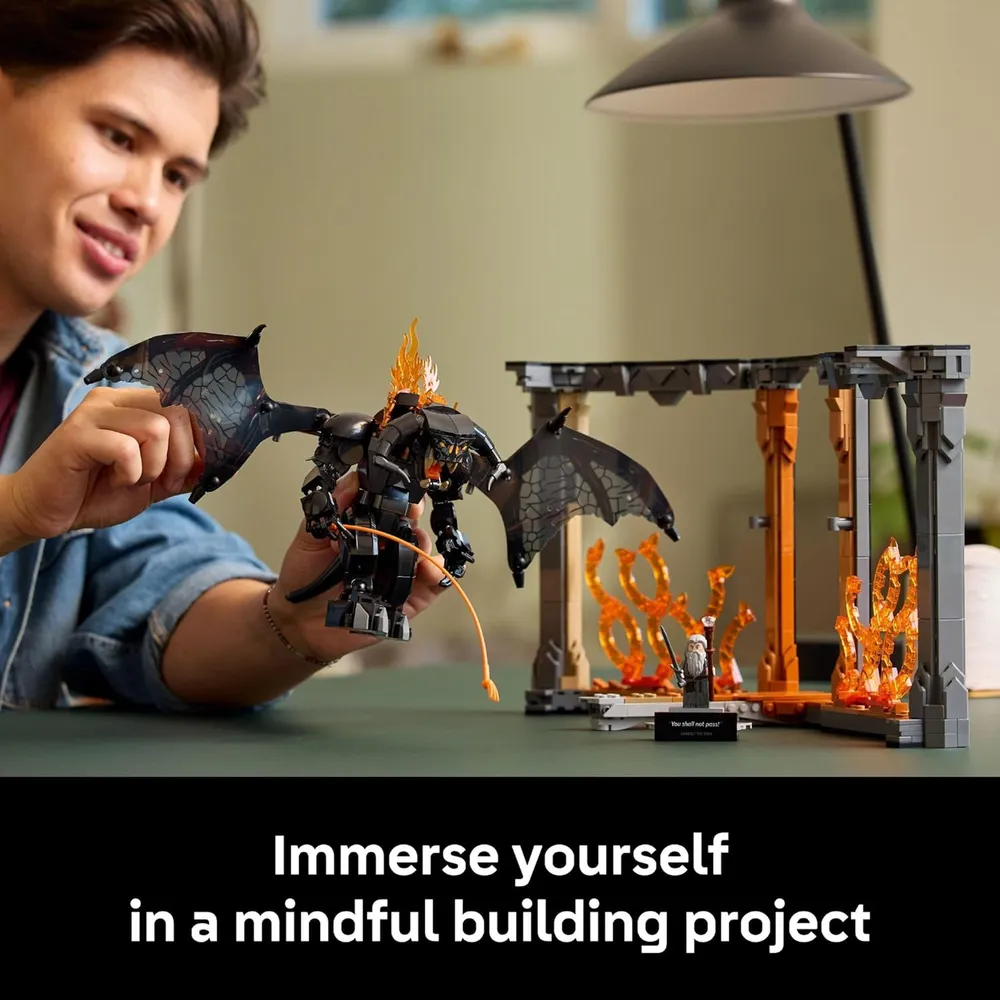 Lego Icons El Señor de los Anillos Rincón Balrog, set DIY para adultos