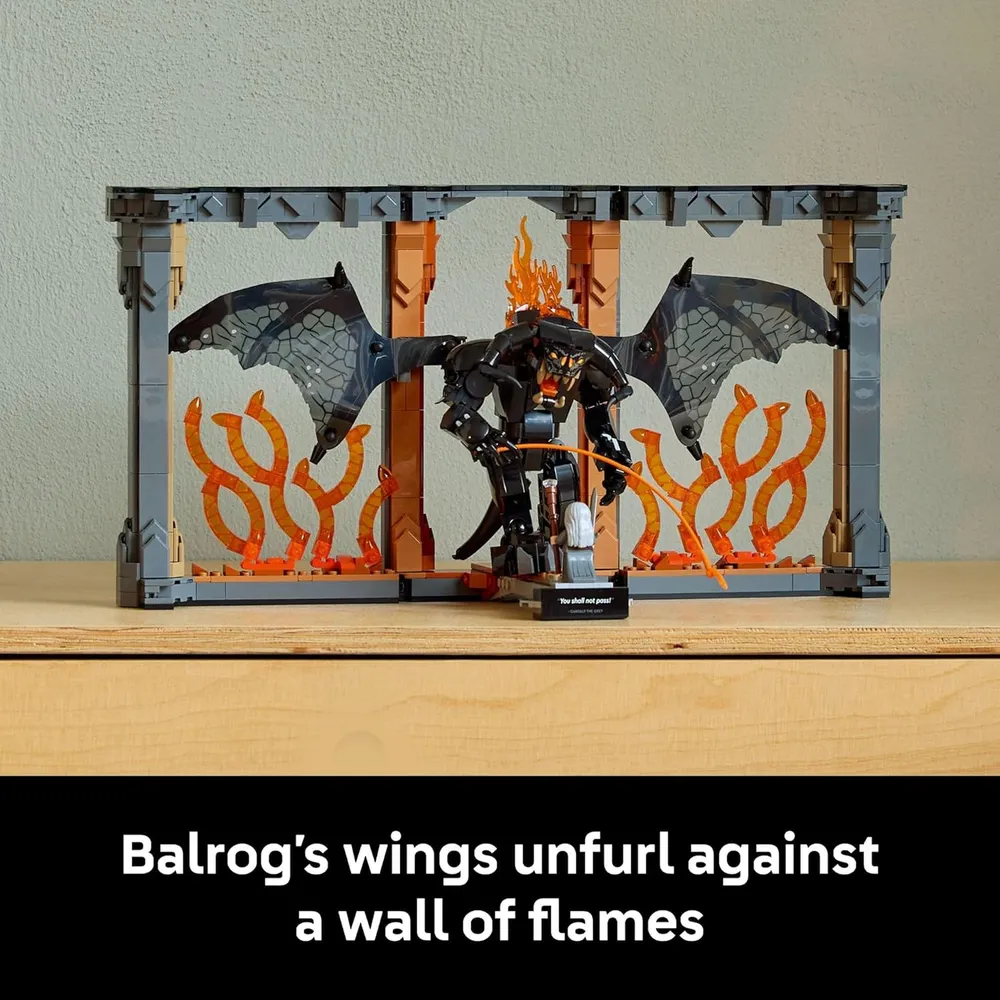 Lego Icons El Señor de los Anillos Rincón Balrog, set DIY para adultos