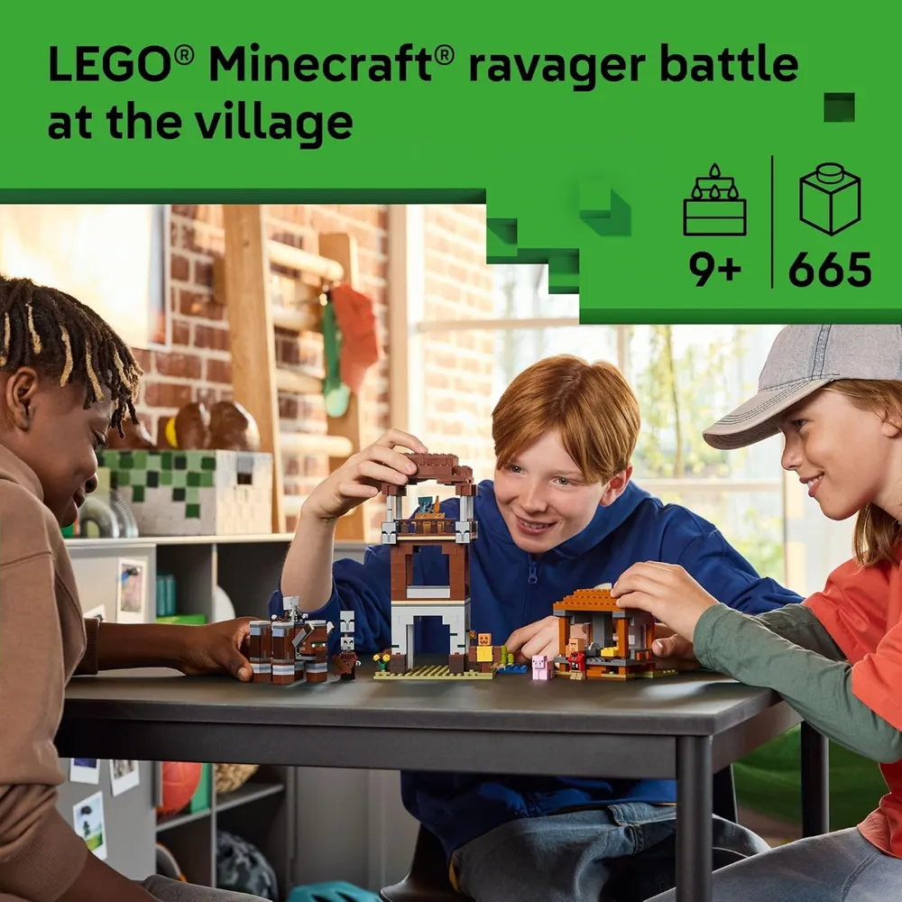 LEGO MINECRAFT PUESTO DE AVANZADA DE SAQUEADORES CON 3 MINIFIGURAS