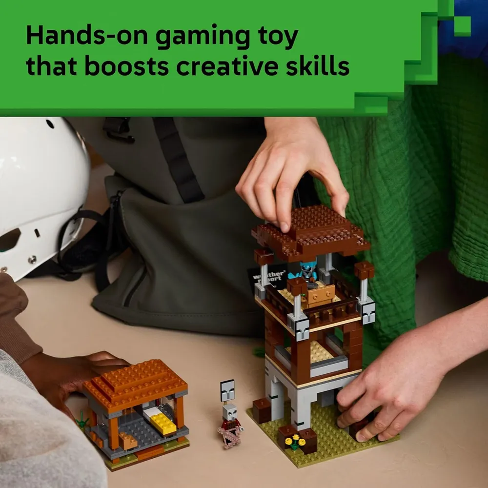 LEGO MINECRAFT PUESTO DE AVANZADA DE SAQUEADORES CON 3 MINIFIGURAS