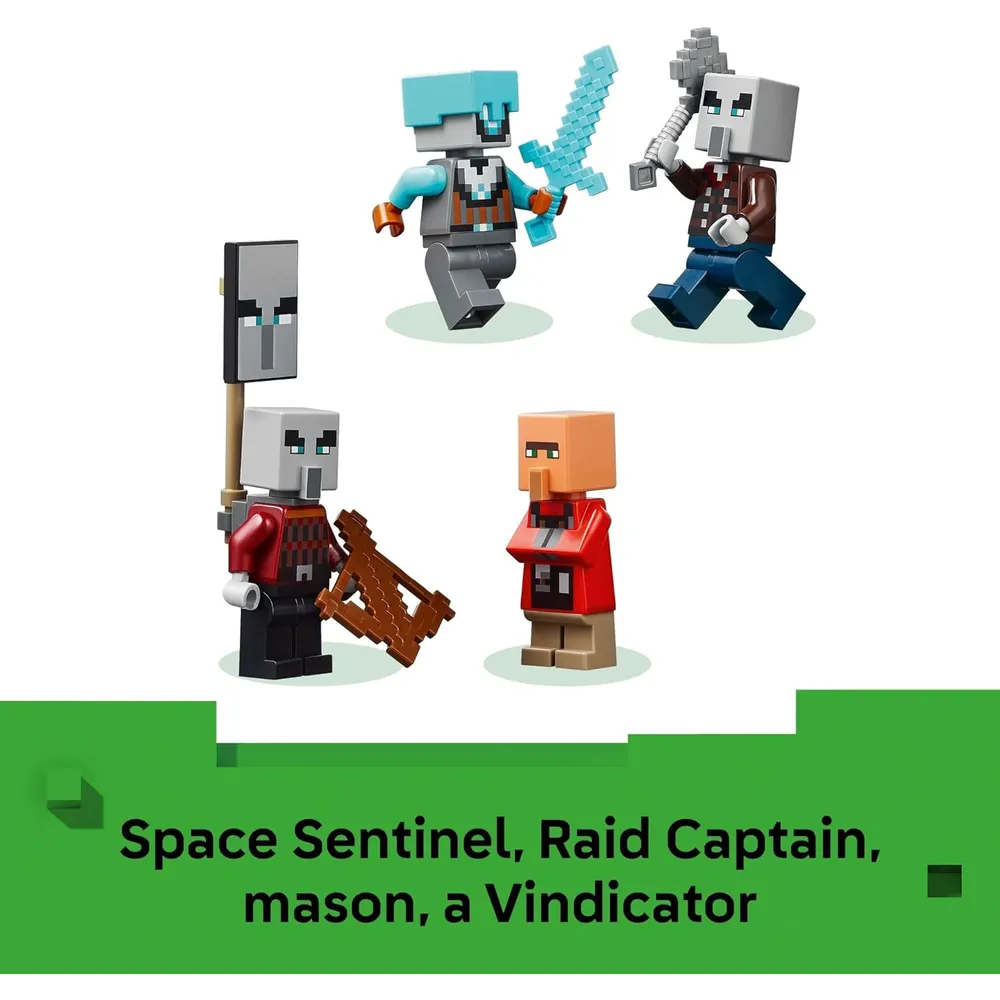 LEGO MINECRAFT PUESTO DE AVANZADA DE SAQUEADORES CON 3 MINIFIGURAS