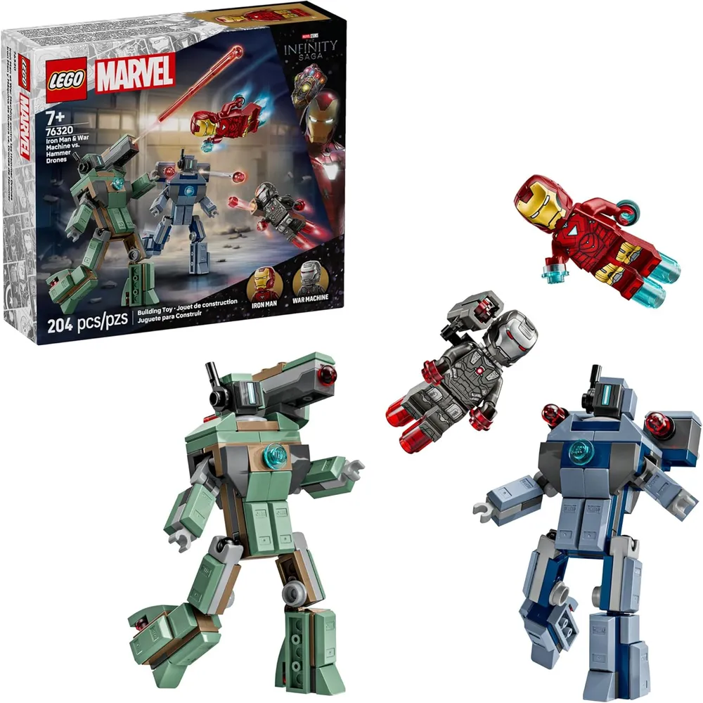 Lego Marvel Iron Man vs Drones Martillo, set de construcción