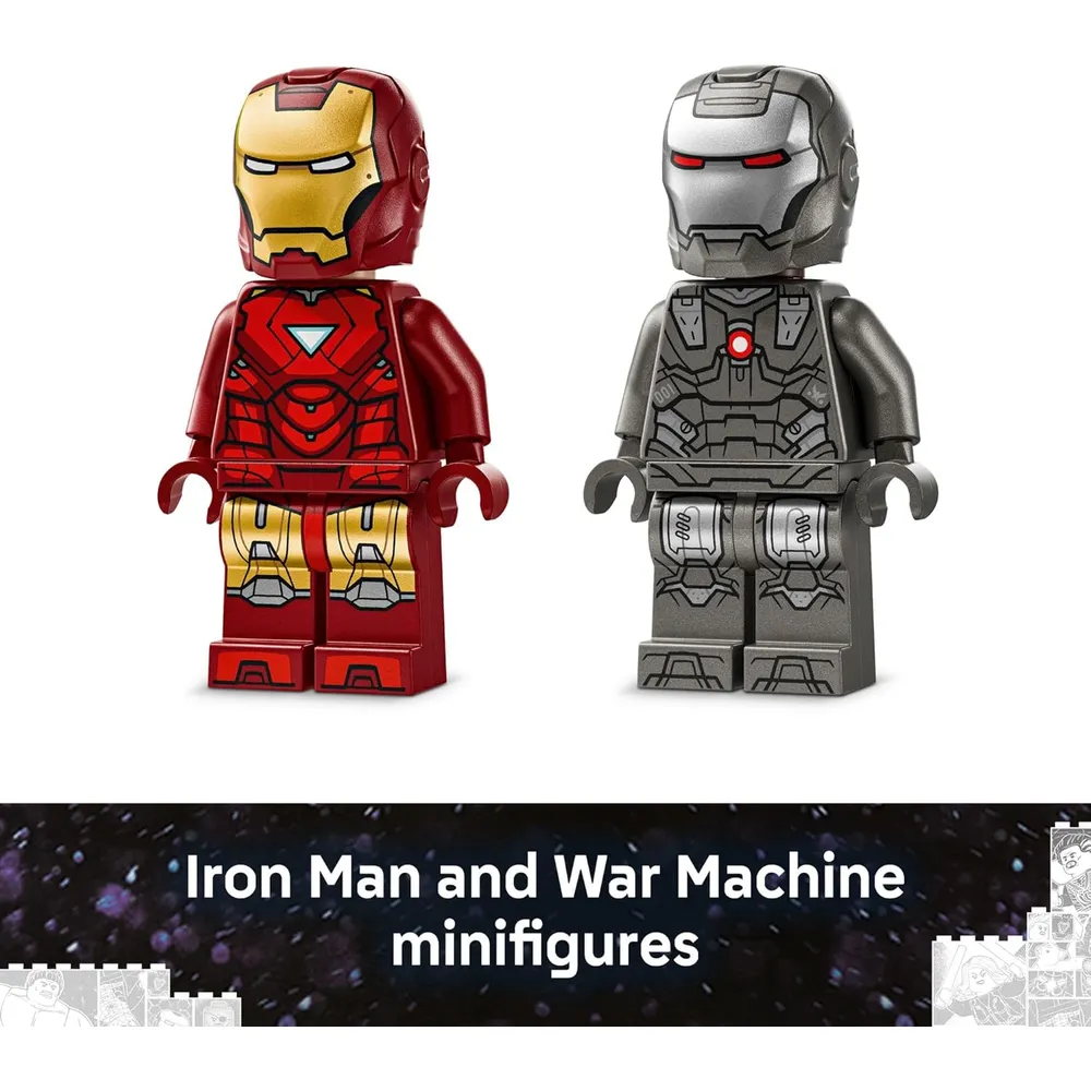 Lego Marvel Iron Man vs Drones Martillo, set de construcción