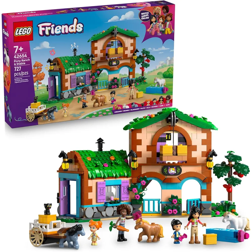 Lego Friends Rancho y establo de ponis, set de construcción
