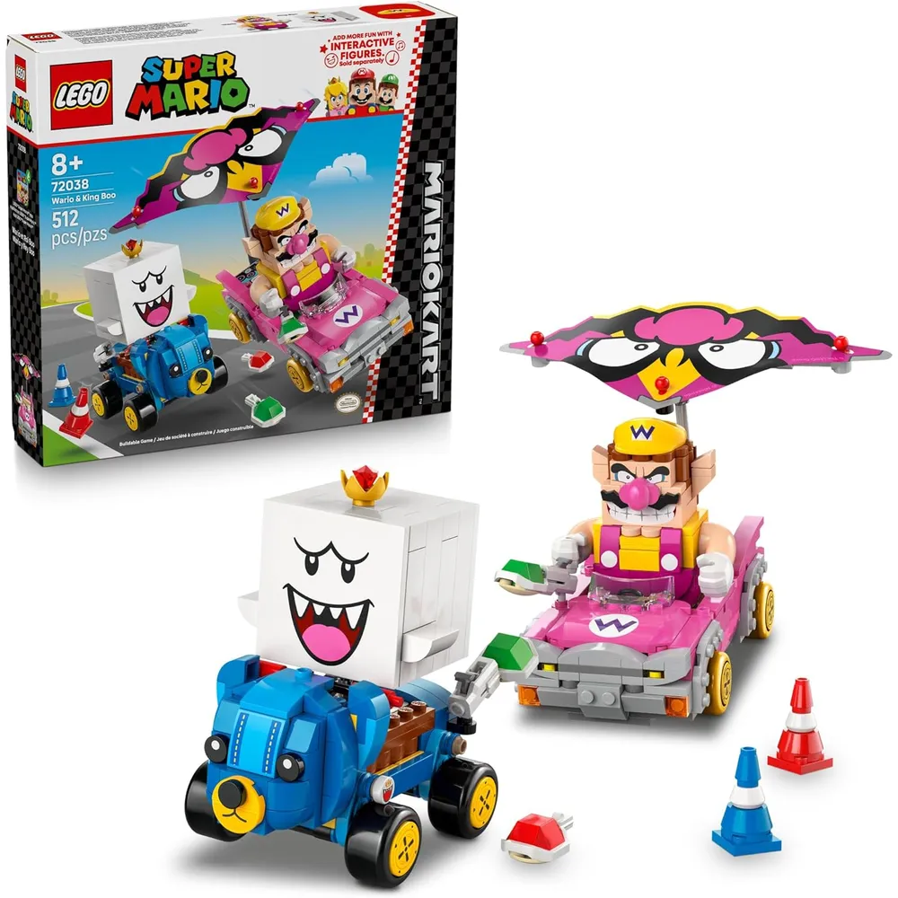 Lego Super Mario Mario Kart Wario y Rey Boo, construcción