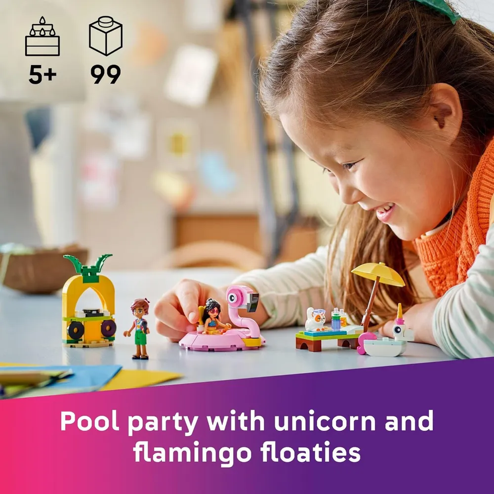 Lego Friends Unicornio y Flamenco Fiesta en la Piscina, set