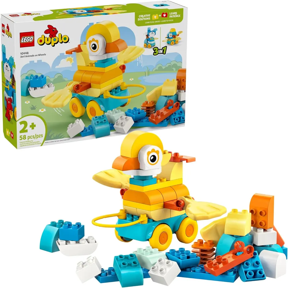 Lego Duplo Town 3 en 1 Animales sobre ruedas, juego educativo