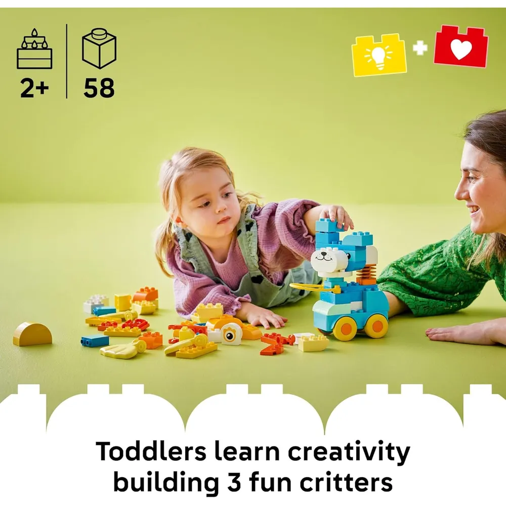 Lego Duplo Town 3 en 1 Animales sobre ruedas, juego educativo