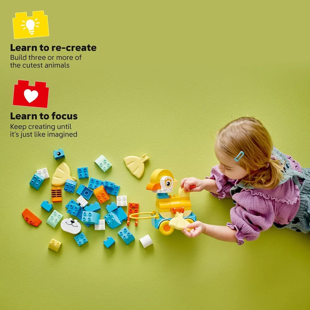 Lego Duplo Town 3 en 1 Animales sobre ruedas, juego educativo