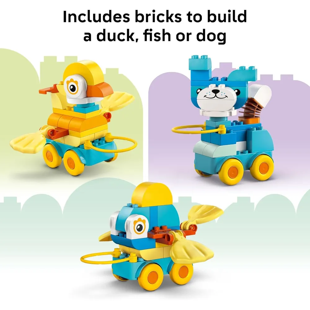 Lego Duplo Town 3 en 1 Animales sobre ruedas, juego educativo