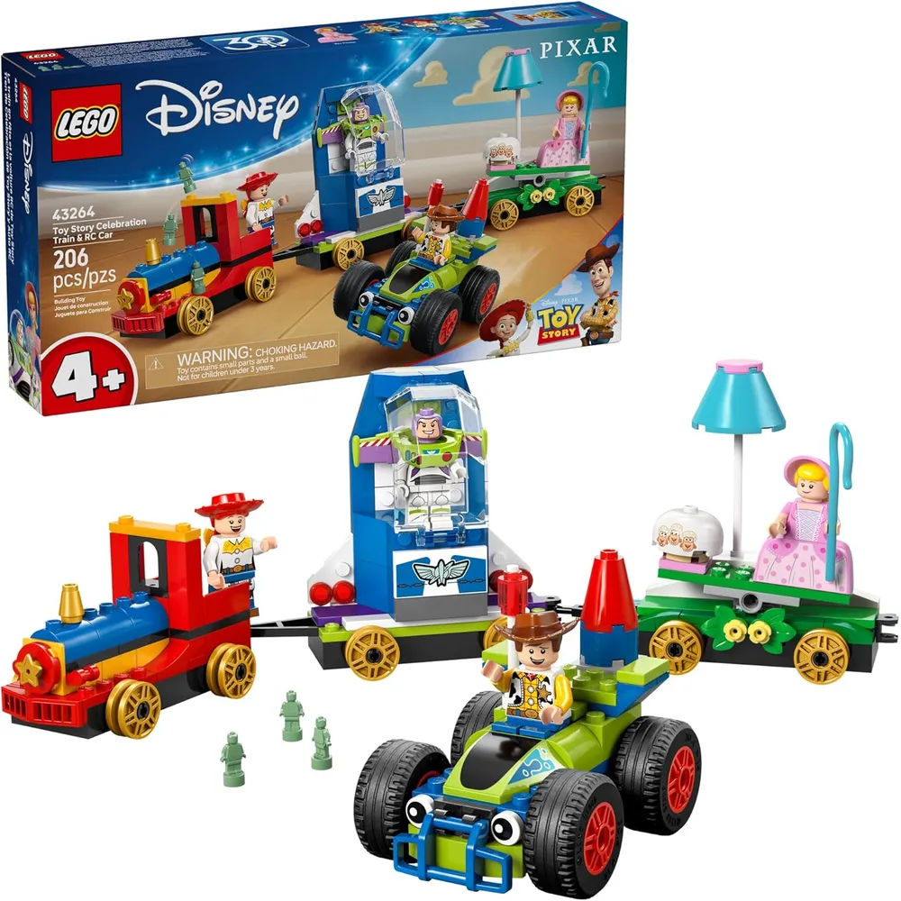 Tren y coche teledirigido Lego Disney Pixar Toy Story, juego sensorial