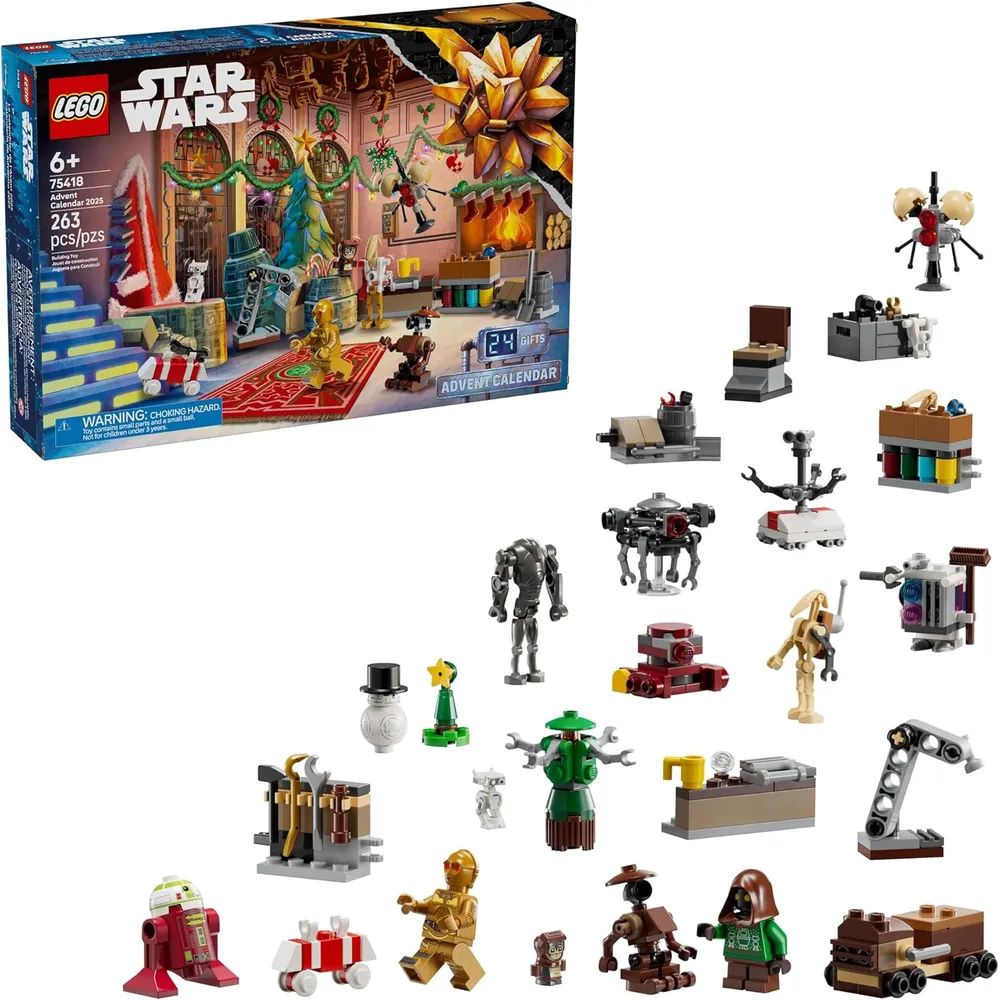 Calendario de Adviento Lego Star Wars 2025, 24 juguetes y minifiguras