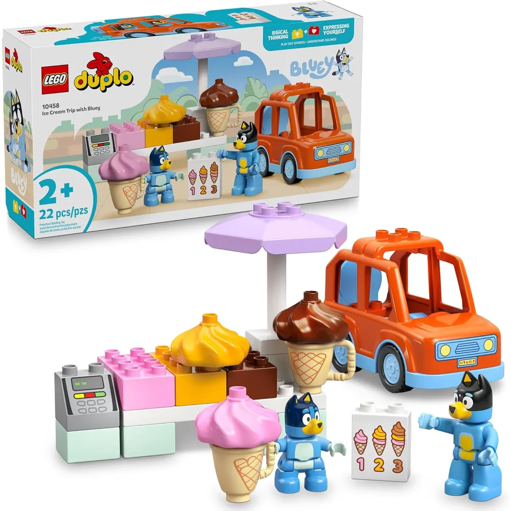 Lego Duplo Bluey Viaje a la heladería, juego sensorial y simbólico