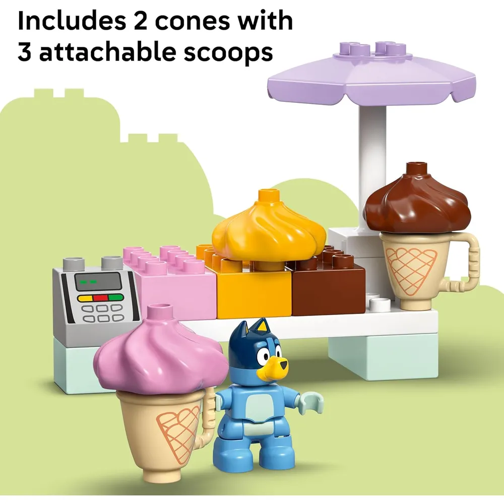 Lego Duplo Bluey Viaje a la heladería, juego sensorial y simbólico