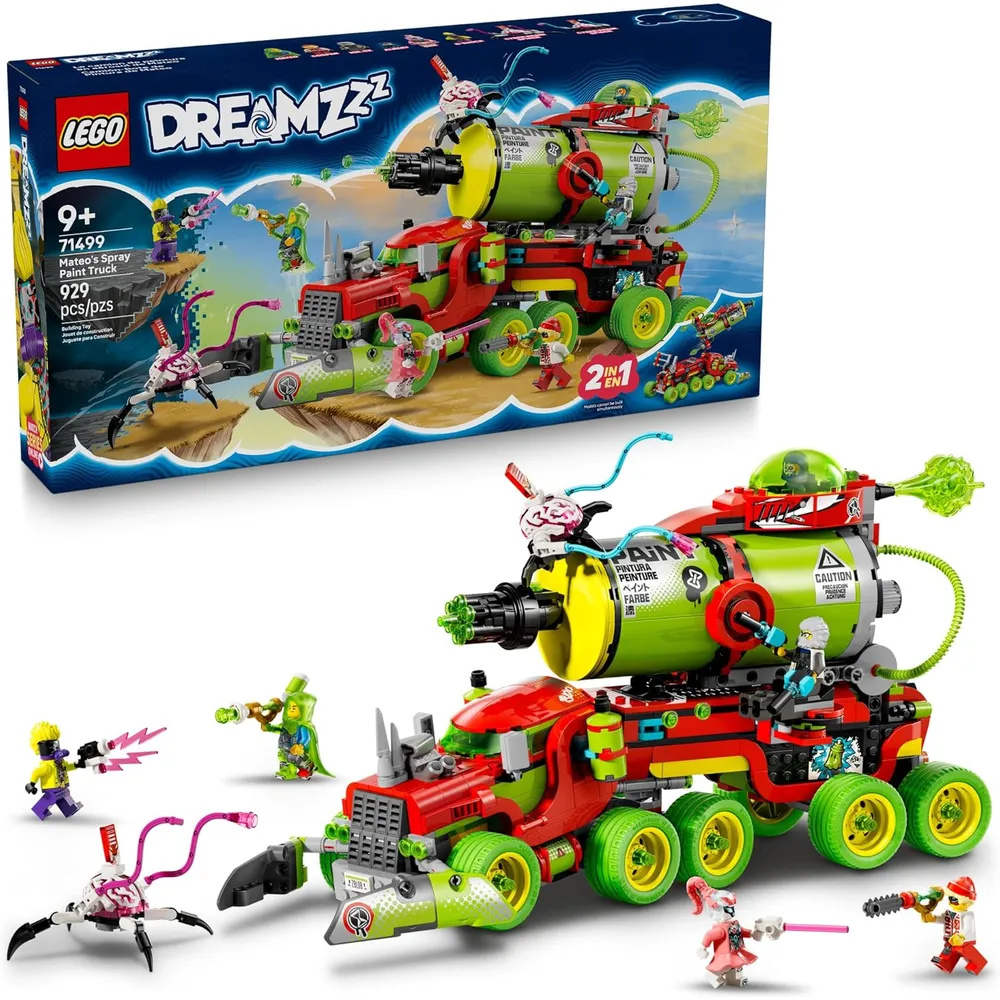 Camión de pintura en aerosol Lego Dreamzzz de Mateo, construcción y juego