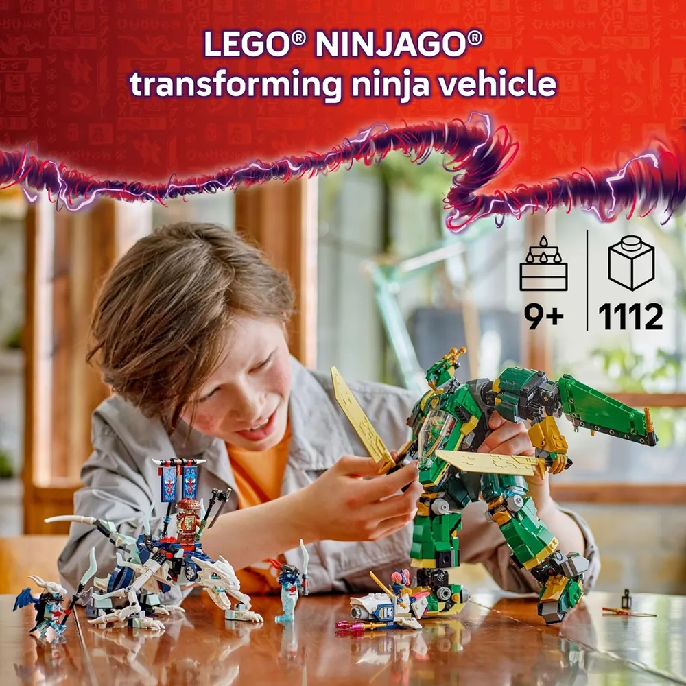 Lego Ninjago Mech de Lloyd, construcción transformable con minifiguras