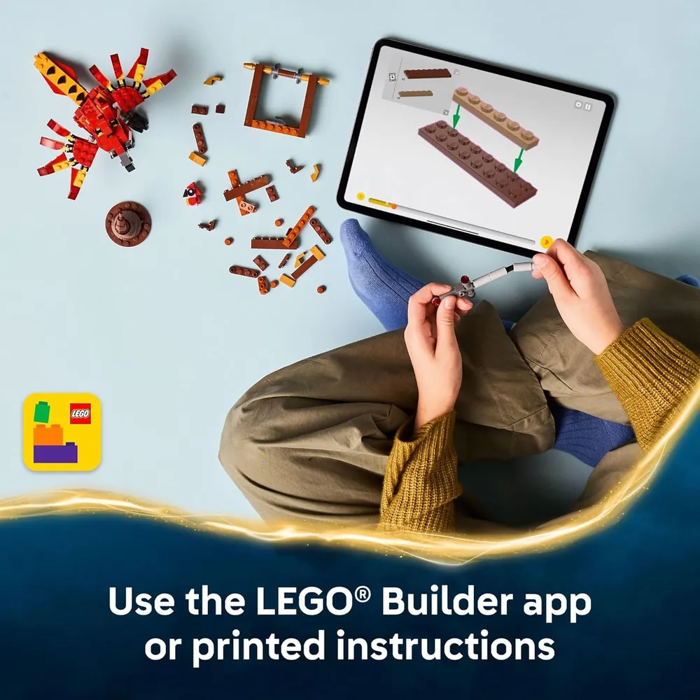 Lego Harry Potter Fawkes, el fénix de Dumbledore, construcción y juego