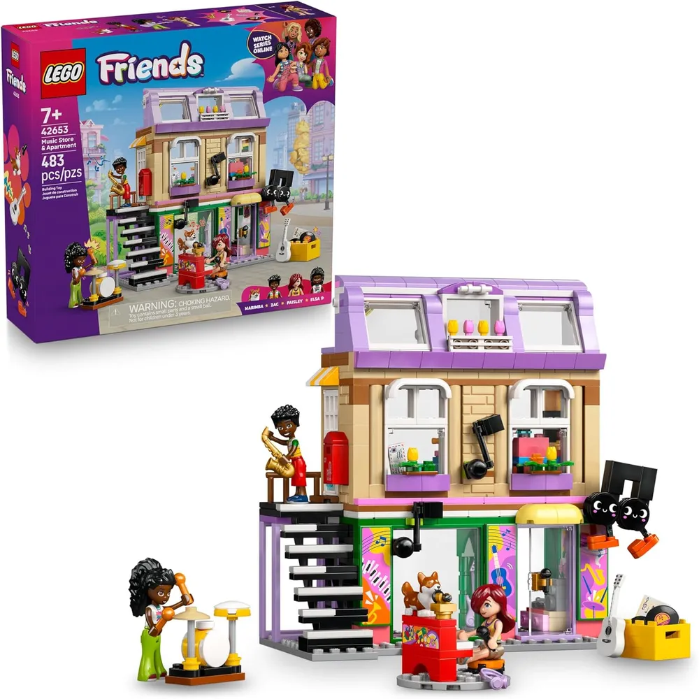 Lego Friends Tienda de música y edificio, juego interactivo y narración