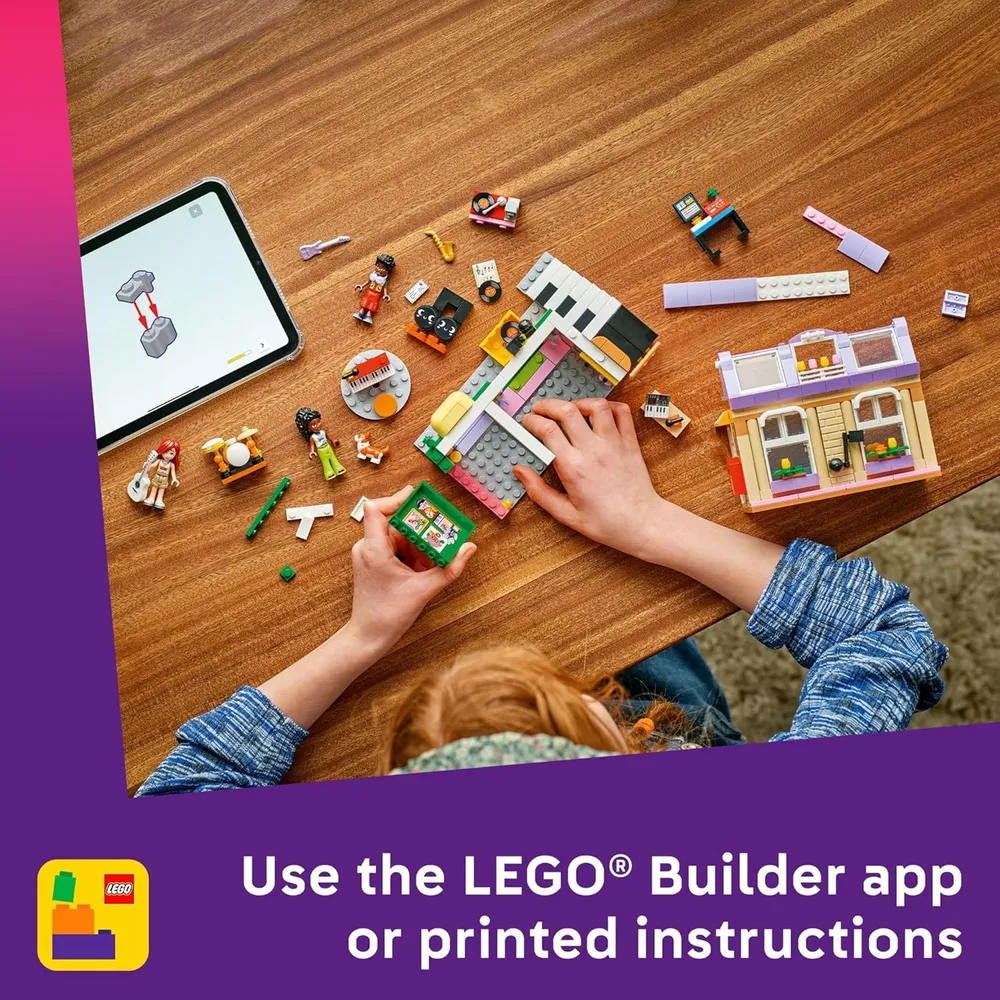 Lego Friends Tienda de música y edificio, juego interactivo y narración