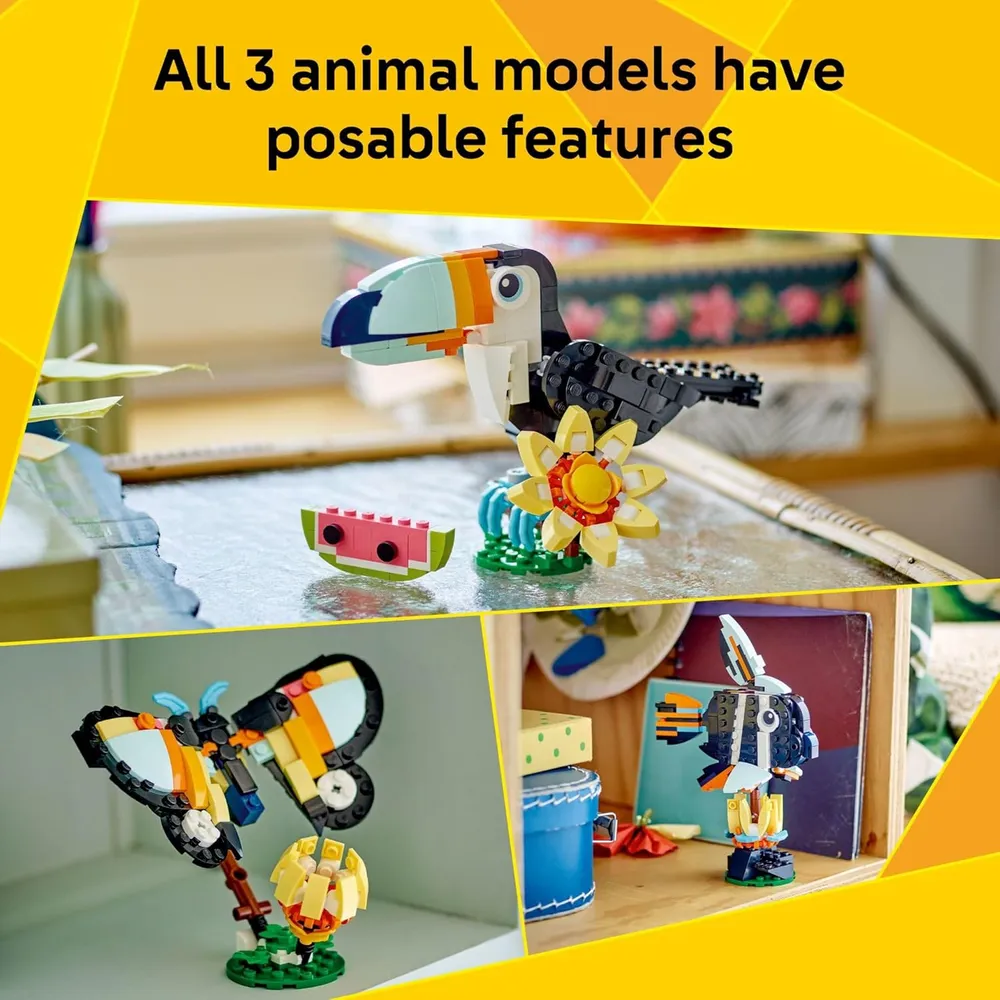 LEGO CREATOR 3 EN 1 ANIMALES SALVAJES: TUCÁN
