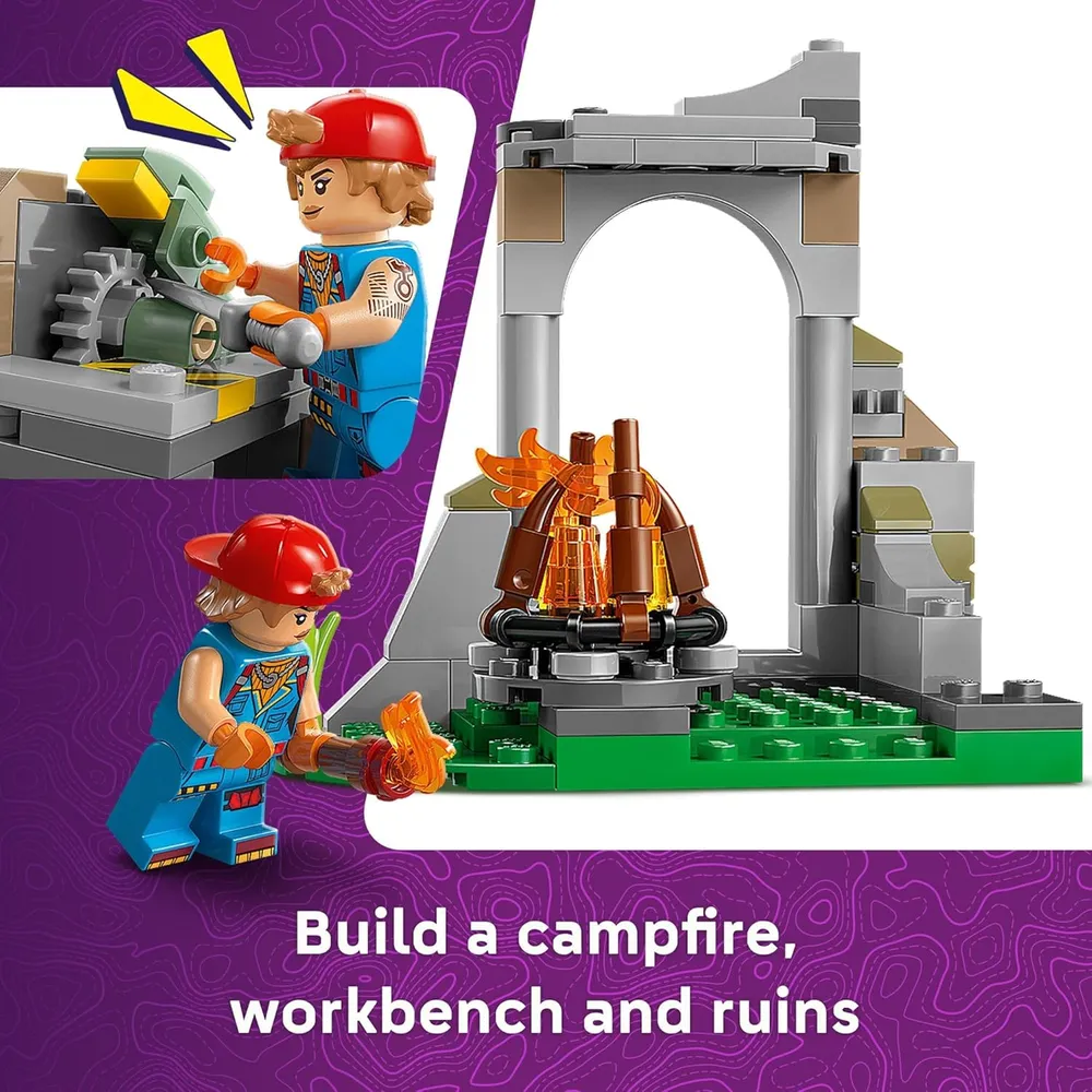 Lego Fortnite Campamento de Peely y Sparkplug, construcción y figuras