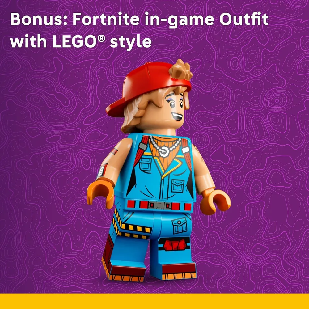 Lego Fortnite Campamento de Peely y Sparkplug, construcción y figuras