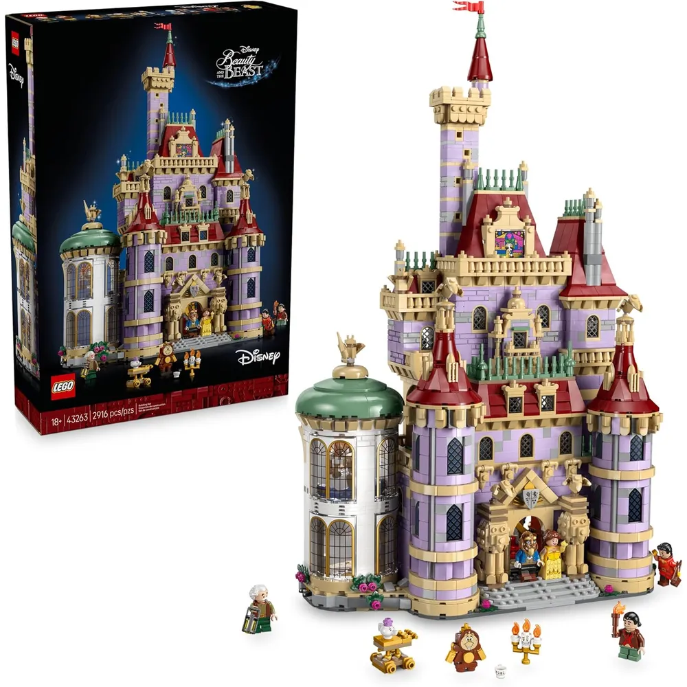 Lego Disney Princess Castillo de La Bella y la Bestia, construcción para adultos