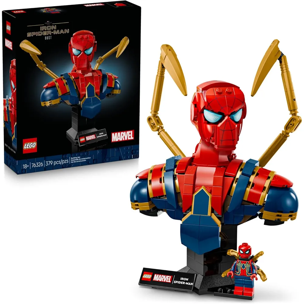 LEGO MARVEL IRON SPIDER-MAN BUSTO CON MINIFIGURA