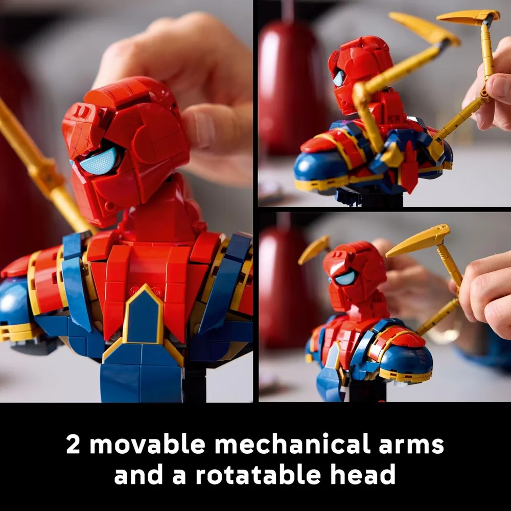 LEGO MARVEL IRON SPIDER-MAN BUSTO CON MINIFIGURA