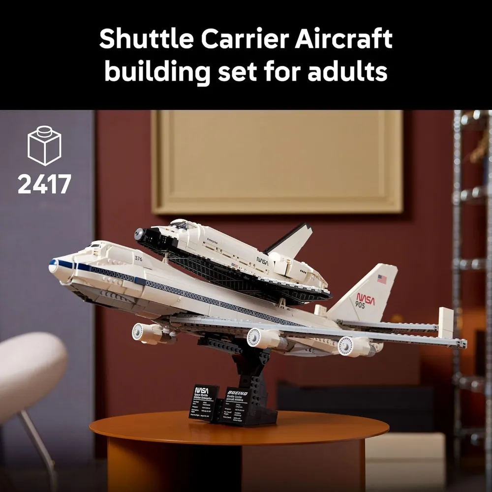 Lego Icons nave espacial y avión, kit de construcción para adultos