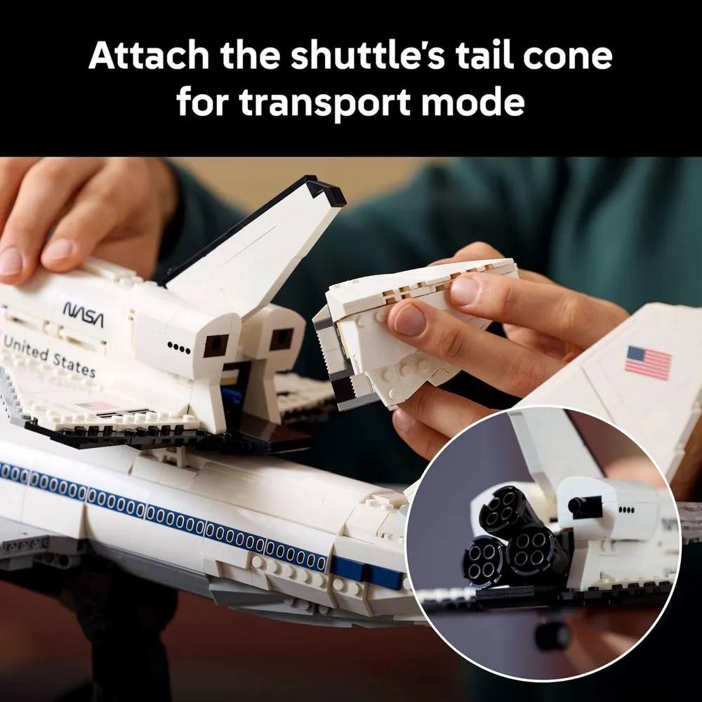 Lego Icons nave espacial y avión, kit de construcción para adultos