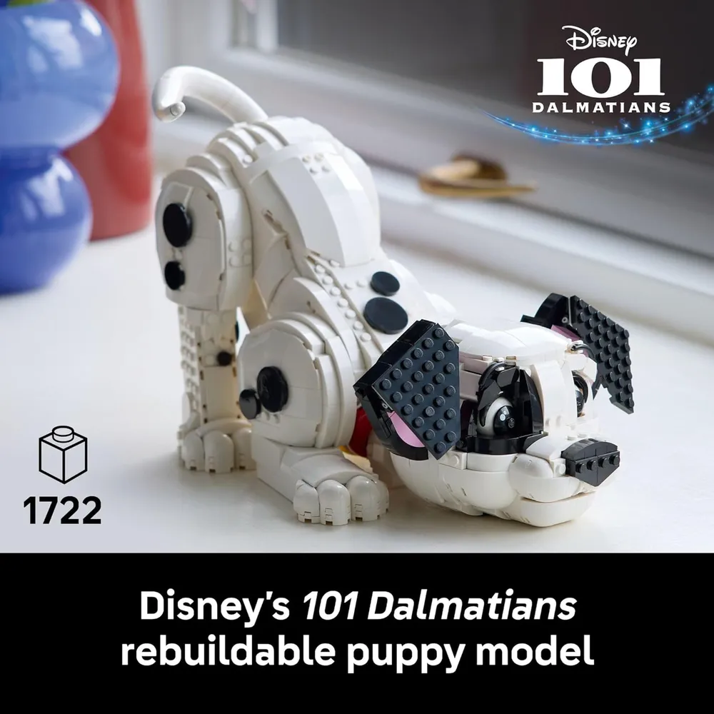Lego Disney 101 Dálmatas, set coleccionable DIY con cachorros