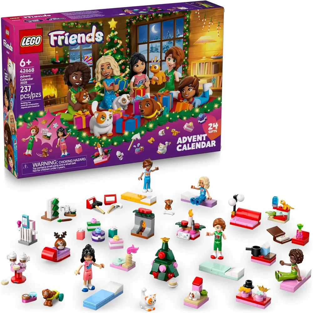Calendario de Adviento Lego Friends 2025, 24 sorpresas con minimuñecas y mascotas