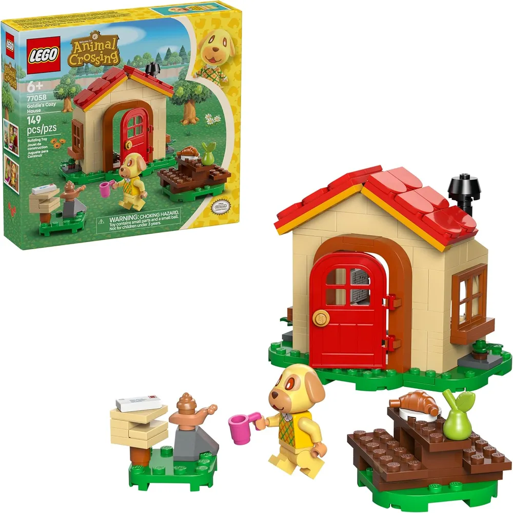 Lego Animal Crossing La acogedora casa de Goldie, set de construcción
