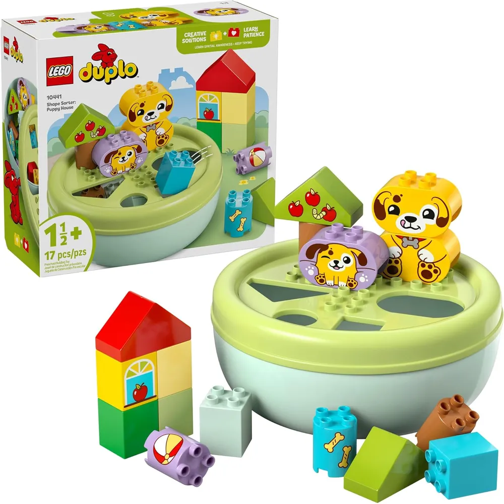 Lego Duplo Mi Primer Clasificador de Formas Casita de Perritos, juego educativo