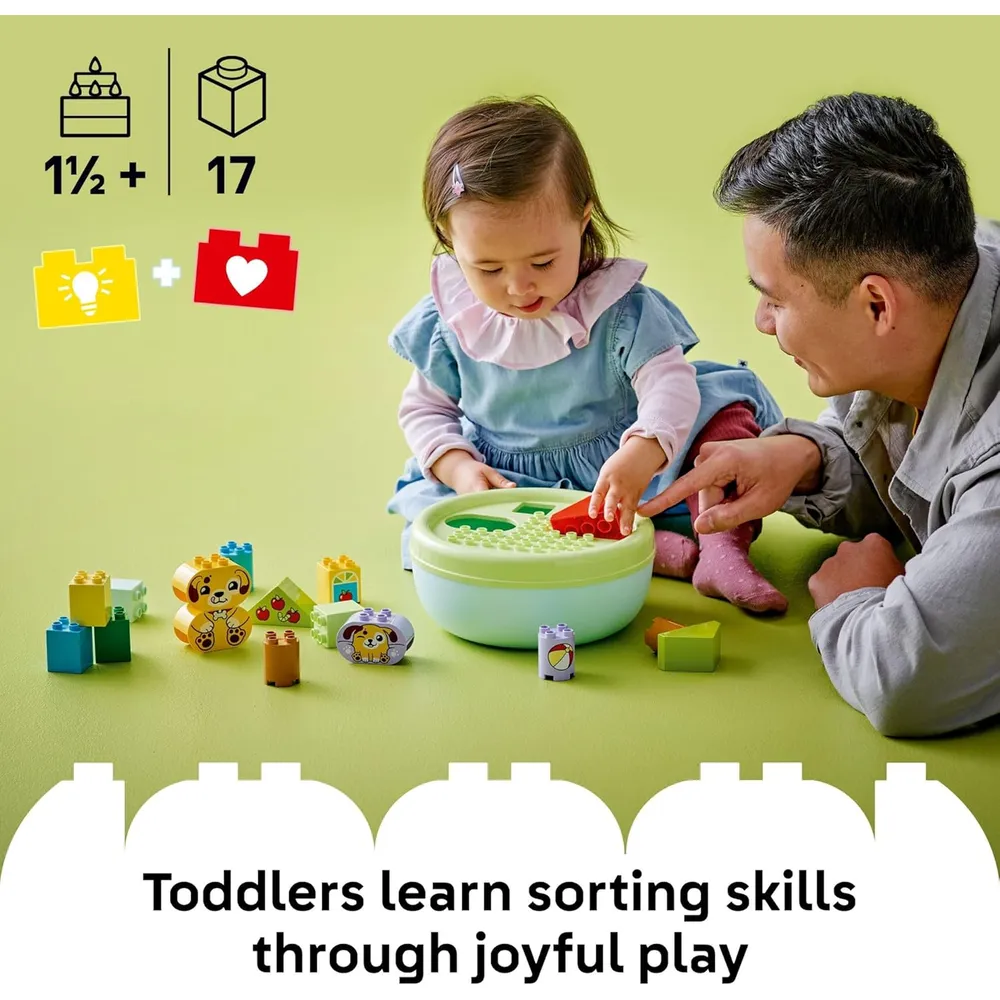 Lego Duplo Mi Primer Clasificador de Formas Casita de Perritos, juego educativo