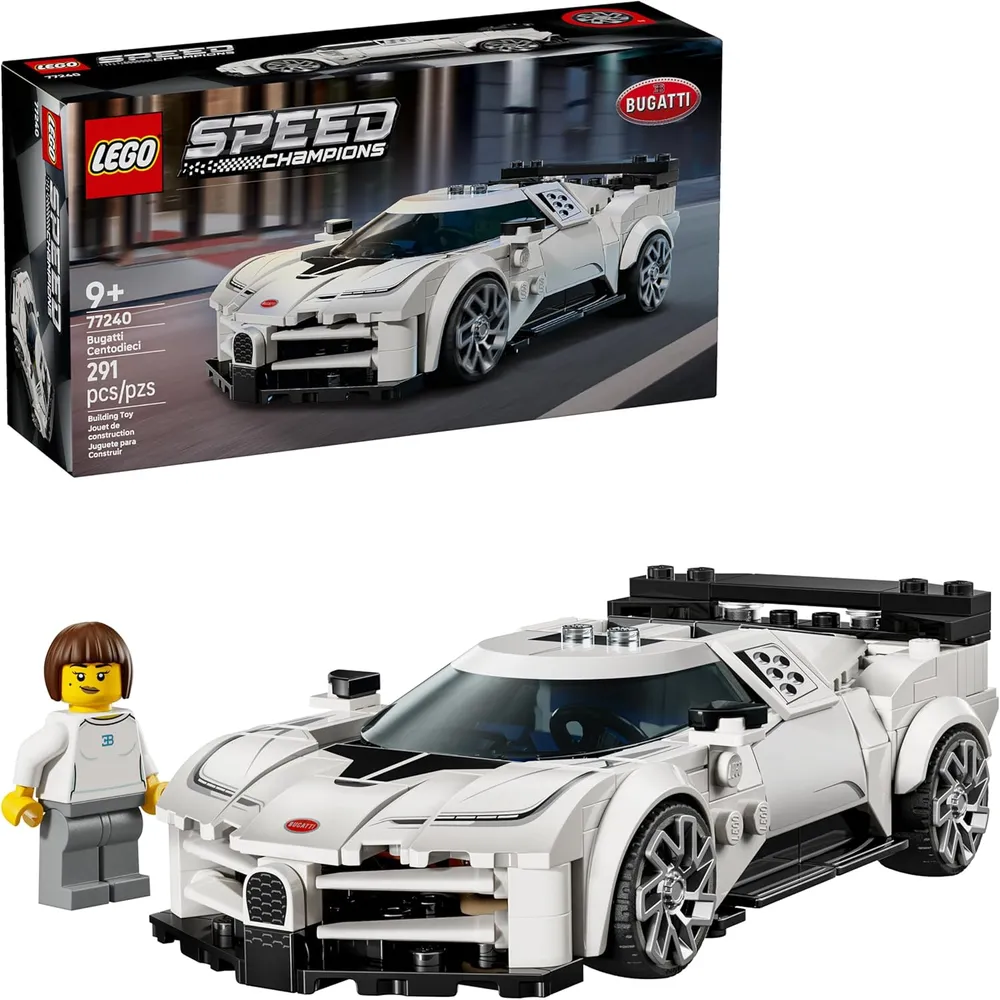 Lego Speed Champions Bugatti Centodieci, coche hiperdeportivo y set de construcción