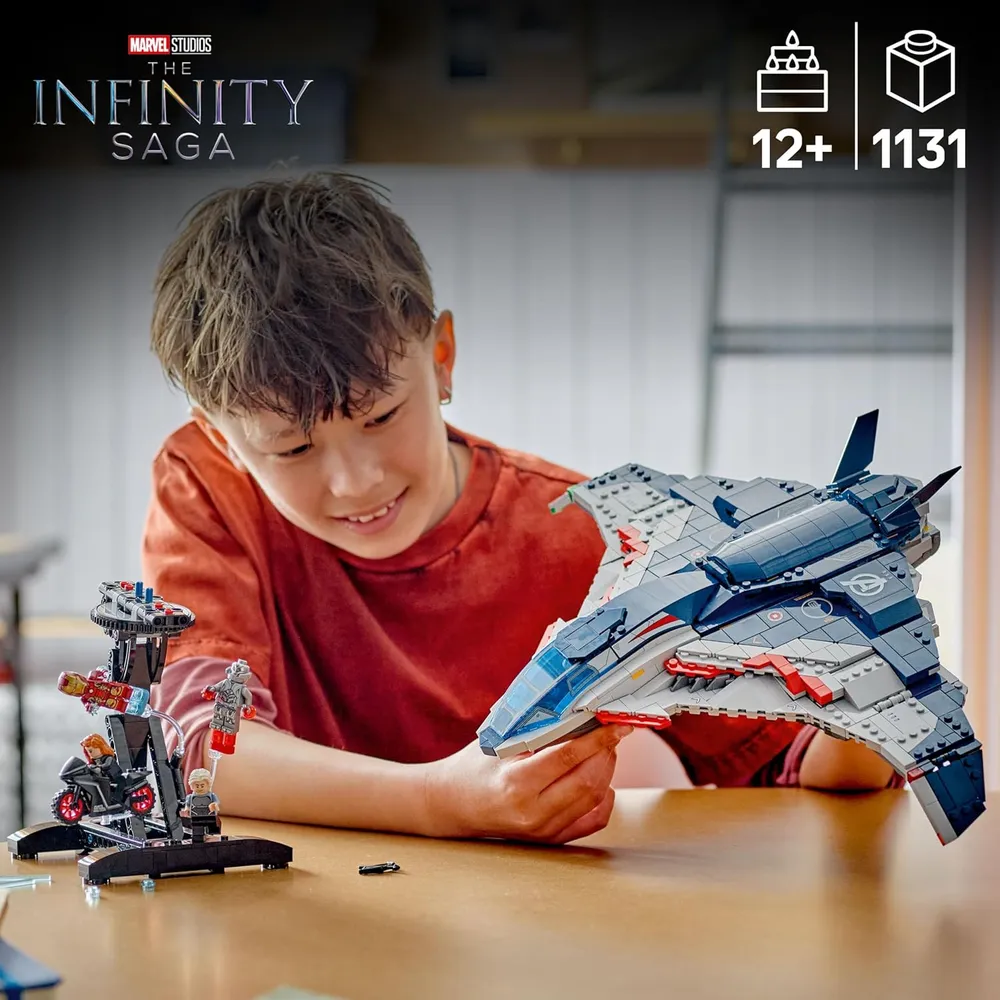 Lego Marvel Vengadores Quinjet de la era de Ultrón, set de construcción con 5 figuras